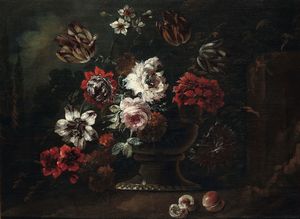 Morel Jan Baptist - Natura morta con vaso di fiori