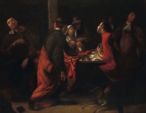 Eeckhout Jacobus Josephus - Scena di interno con giocatori di carte