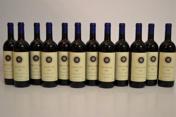 Sassicaia Tenuta San Guido 1996  - Asta Una Eccezionale Selezione di Vini e Distillati Internazionali da Collezioni Private - Associazione Nazionale - Case d'Asta italiane