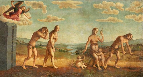 Cacciata dal Paradiso di Adamo e Eva e scene della loro vita  - Asta IMPORTANTI DIPINTI ANTICHI - Associazione Nazionale - Case d'Asta italiane