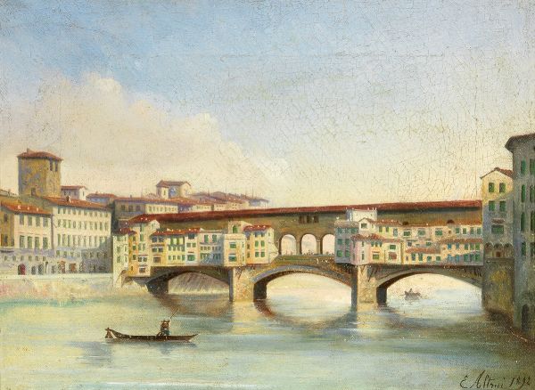 Il Ponte Vecchio  - Asta IMPORTANTI DIPINTI ANTICHI - Associazione Nazionale - Case d'Asta italiane