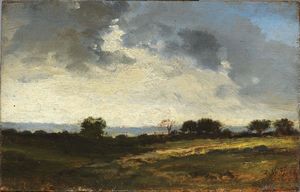 Giuseppe De Nittis - Paesaggio con effetto di nubi