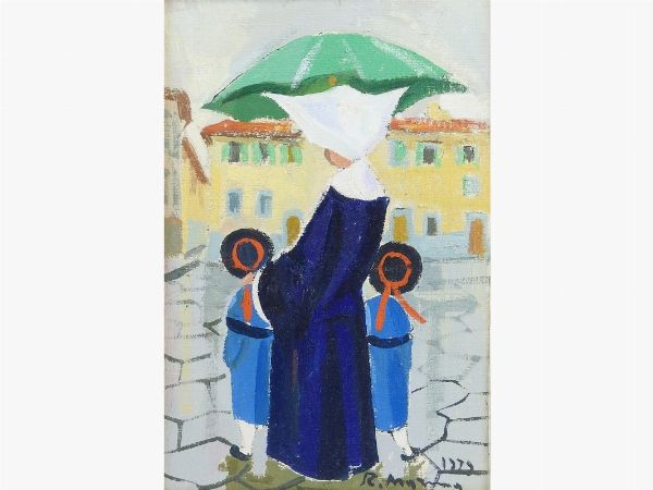 Rodolfo Marma : Pioggia 1979  - Asta Arredi e dipinti antichi / Arte Moderna e Contemporanea - Associazione Nazionale - Case d'Asta italiane
