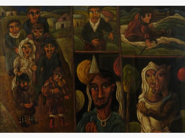 Giuseppe Serafini : Omaggio a Chagall  - Asta Arredi e dipinti antichi / Arte Moderna e Contemporanea - Associazione Nazionale - Case d'Asta italiane
