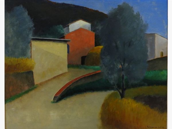 Nino Tirinnanzi : Paesaggio 1961-62  - Asta Arredi e dipinti antichi / Arte Moderna e Contemporanea - Associazione Nazionale - Case d'Asta italiane