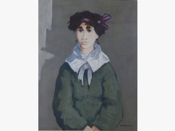 Marcello Boccacci : Ritratto femminile  - Asta Arredi e dipinti antichi / Arte Moderna e Contemporanea - Associazione Nazionale - Case d'Asta italiane
