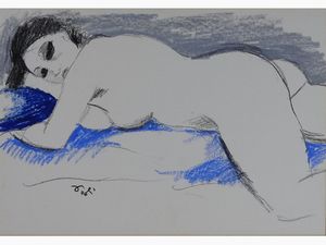 Bruno Paoli : Nudo e Ritratto femminile  - Asta Arredi e dipinti antichi / Arte Moderna e Contemporanea - Associazione Nazionale - Case d'Asta italiane