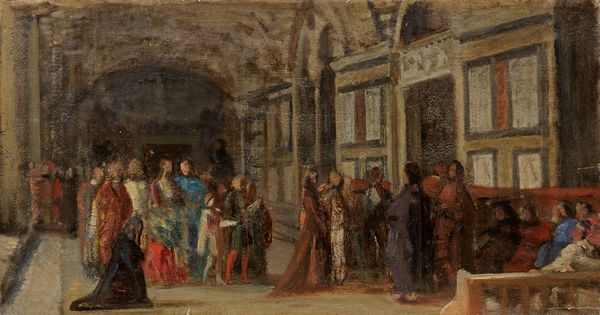 Scena medievale  - Asta DIPINTI E SCULTURE DEL XIX E XX SECOLO - Associazione Nazionale - Case d'Asta italiane