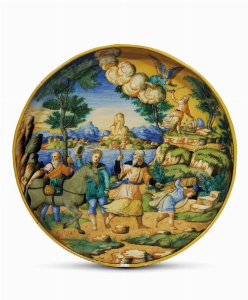 COPPA, URBINO, BOTTEGA DI ORAZIO FONTANA, 1560 CIRCA  - Asta Importanti maioliche rinascimentali - Associazione Nazionale - Case d'Asta italiane