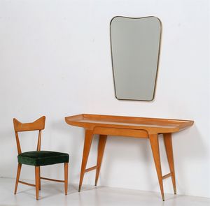 PONTI GIO' (1891 - 1979) - Consolle, sedia e specchio.