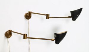 Lelii Angelo - Coppia di lampade da parete