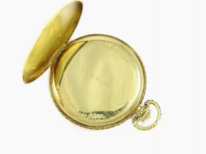 Orologio da tasca in oro giallo 14 kt e smalti  - Asta Importanti Gioielli e orologi - Associazione Nazionale - Case d'Asta italiane