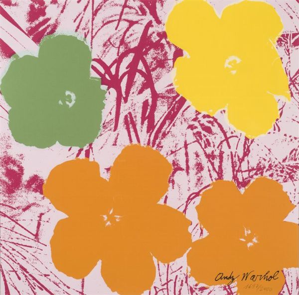 WARHOL ANDY USA 1927 - 1987 : Flowers  - Asta Asta di dipinti antichi, dell'800, del '900 e contemporanei. Sculture e grafica - Associazione Nazionale - Case d'Asta italiane
