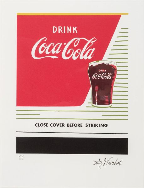 WARHOL ANDY USA 1927 - 1987 : Coca Cola  - Asta Asta di dipinti antichi, dell'800, del '900 e contemporanei. Sculture e grafica - Associazione Nazionale - Case d'Asta italiane
