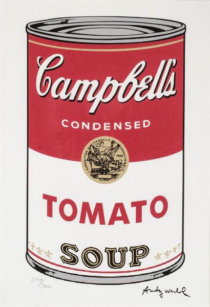 WARHOL ANDY USA 1927 - 1987 : Campbell's condensed tomato soup  - Asta Asta di dipinti antichi, dell'800, del '900 e contemporanei. Sculture e grafica - Associazione Nazionale - Case d'Asta italiane