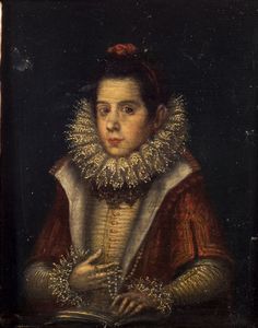 PITTORE ANONIMO DEL XVII SECOLO - Ritratto di giovane donna