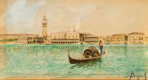 BRUGNOLI EMANUELE Bologna 1859 - 1944 Venezia - Paesaggio