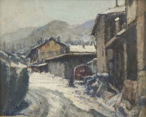 BOGGIONE ENRICO Torino 1889 - 1985 - Neve in periferia di Torino 1971