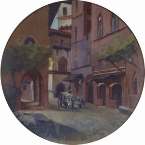 SCAGLIONE GIUSEPPE ORESTE Santo Stefano Belbo (CN) 1887 - ? Torino - Paese con contadino