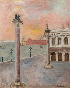 CALIERNO GIOSUE' Caserta 1897 - 1968 Pietra Ligure (SV) - Mattino a Venezia