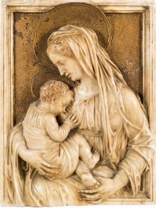 DOSSENA ALCEO Cremona 1878 - 1937 Roma - Madonna che allatta il Bambino 1936