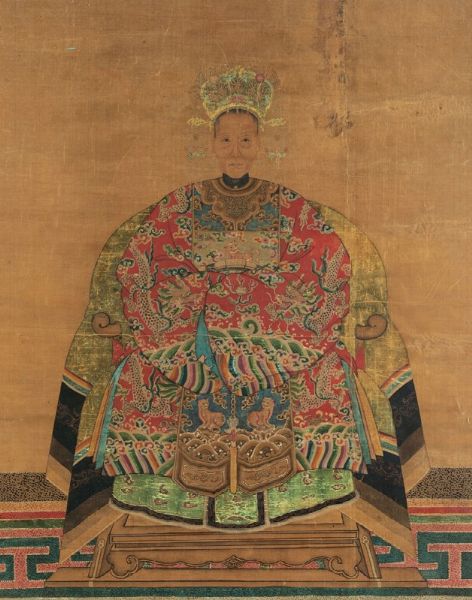 Dipinto su seta raffigurante Imperatrice, Cina, Dinastia Qing, XIX secolo  - Asta Fine Chinese Works of Art - Associazione Nazionale - Case d'Asta italiane
