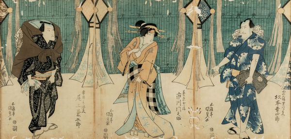 Quattro stampe su carta raffiguranti serie di scene di vita comune con Geishe e Samurai, Giappone, periodo Meiji (1868-1912)  - Asta Fine Chinese Works of Art - Associazione Nazionale - Case d'Asta italiane