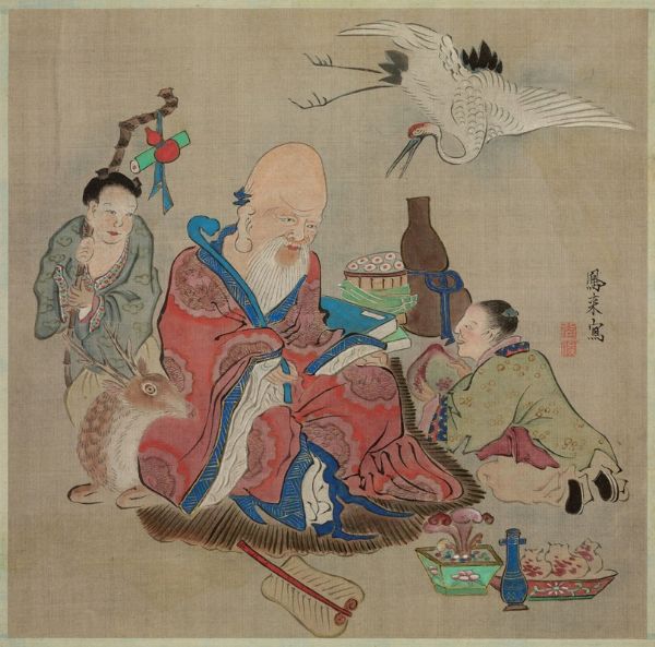 Dipinto su seta raffigurante Zhong-li Chuan, Cina, Dinastia Qing, XIX secolo  - Asta Fine Chinese Works of Art - Associazione Nazionale - Case d'Asta italiane