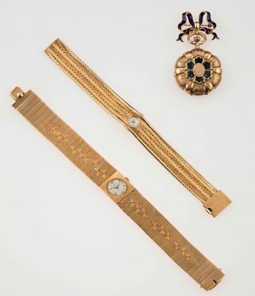 Lotto composto da due orologi da polso ed un orologio da tasca  - Asta Fine Jewels - Associazione Nazionale - Case d'Asta italiane
