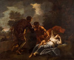 MARCHESI GIUSEPPE detto IL SANSONE (attribuito) 1699-1771 - Scena biblica