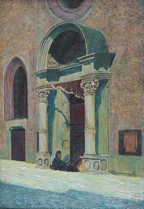 BARBERO ERNESTO Torino 1887 - 1936 - Il portale della Chiesa delle Grazie a Milano 1919