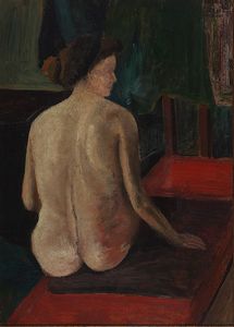 MAGGI CESARE Roma 1881 - 1961 Torino - Studio di nudo