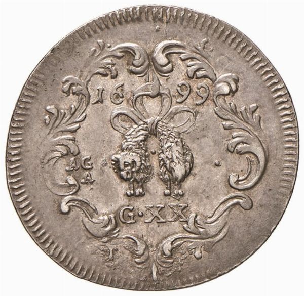 NAPOLI CARLO II (1674-1700) TARÌ’ 1699  - Asta MONETE E MEDAGLIE DAL XIII AL XX SECOLO - Associazione Nazionale - Case d'Asta italiane