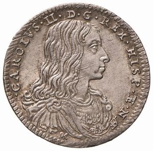 NAPOLI CARLO II (1674-1700) CARLINO 1685  - Asta MONETE E MEDAGLIE DAL XIII AL XX SECOLO - Associazione Nazionale - Case d'Asta italiane