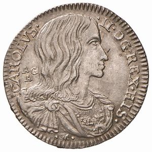 NAPOLI CARLO II (1674-1700) CARLINO 1689  - Asta MONETE E MEDAGLIE DAL XIII AL XX SECOLO - Associazione Nazionale - Case d'Asta italiane