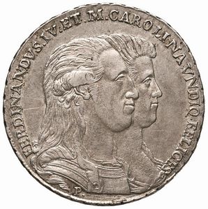 NAPOLI FERDINANDO IV BORBONE (1759-1816) PIASTRA 1791  - Asta MONETE E MEDAGLIE DAL XIII AL XX SECOLO - Associazione Nazionale - Case d'Asta italiane