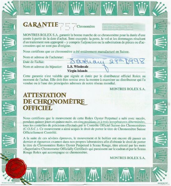 ROLEX DAYTONA REF. 16520 N. U1654XX ANNO 1997  - Asta Orologi da polso e da tasca - Associazione Nazionale - Case d'Asta italiane
