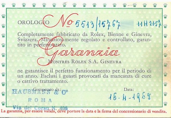 ROLEX SUBMARINER REF. 5513 N. 15767XX ANNO 1967  - Asta Orologi da polso e da tasca - Associazione Nazionale - Case d'Asta italiane