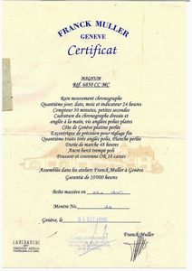 FRANCK MULLER MASTER CALENDAR REF. 6850 N. 2965005XX ANNO 1996  - Asta Orologi da polso e da tasca - Associazione Nazionale - Case d'Asta italiane