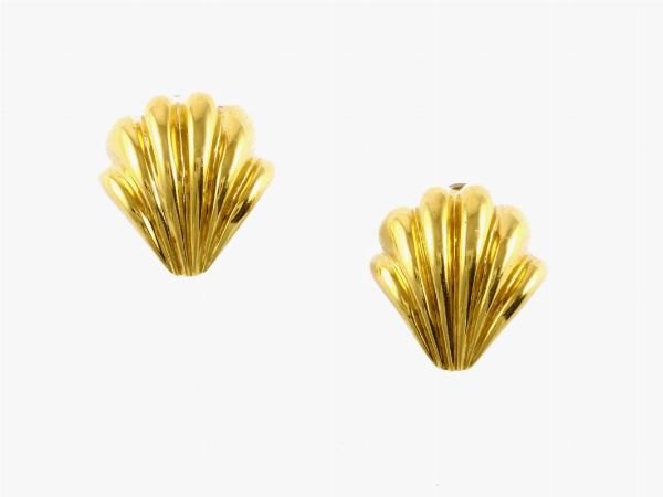 Orecchini in oro giallo Tiffany  - Asta Gioielli - II - Associazione Nazionale - Case d'Asta italiane