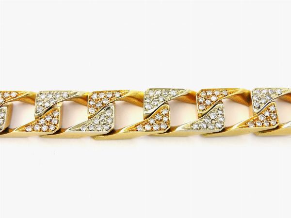 Bracciale in oro giallo con diamanti  - Asta Gioielli - II - Associazione Nazionale - Case d'Asta italiane