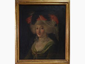 Scuola francese della fine del XVII secolo - Ritratto femminile