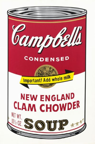 Campbell's Soup II (New England Clam Chowder)  - Asta ARTE CONTEMPORANEA - Associazione Nazionale - Case d'Asta italiane
