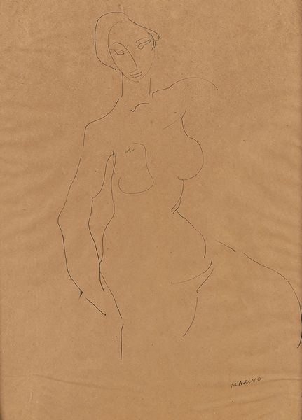 MARINO MARINI<br>Pistoia, 1901 - Viareggio, 1980 : Nudo di donna  - Asta Arte Moderna e Contemporanea - Associazione Nazionale - Case d'Asta italiane