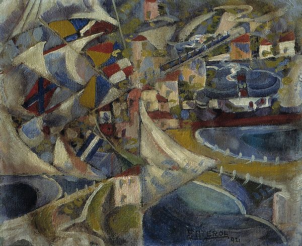 ATEROL (PIETRO LORETI) : Paesaggio marino (Porto di Amalfi), 1921  - Asta Arte Moderna e Contemporanea - Associazione Nazionale - Case d'Asta italiane