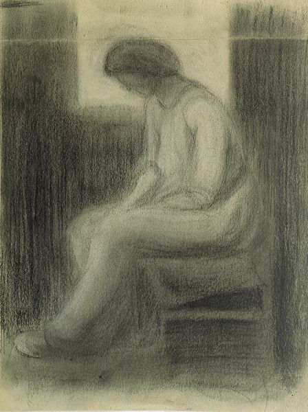 CARLO ERBA <br>Milano, 1884 - Ortigara, 1917 : Donna seduta, 1907  - Asta Arte Moderna e Contemporanea - Associazione Nazionale - Case d'Asta italiane