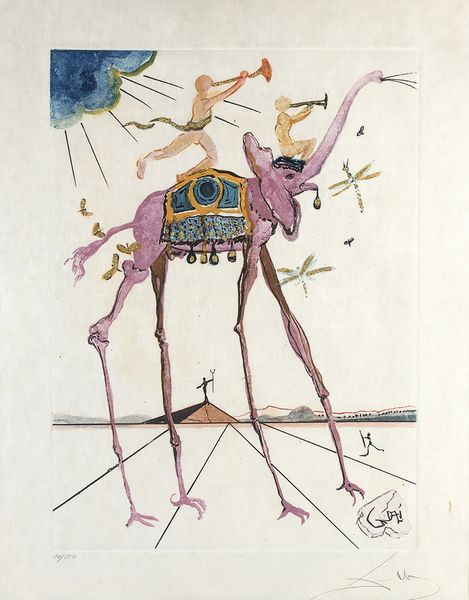 SALVADOR DAL<br>Figueres, 1904 - 1989 : Lelefante celestiale  - Asta Arte Moderna e Contemporanea - Associazione Nazionale - Case d'Asta italiane