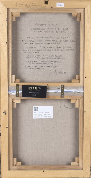GIUSEPPE MODICA<br>Mazara del Vallo, 1953 : Alternanza verticale (dittico), 2008  - Asta Arte Moderna e Contemporanea - Associazione Nazionale - Case d'Asta italiane