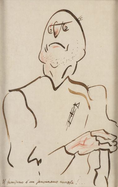 LEO LONGANESI<br>Bagnacavallo, 1905 - Milano, 1957 : Caricatura di Mussolini (Il fascismo  un fenomeno rurale)  - Asta Arte Moderna e Contemporanea - Associazione Nazionale - Case d'Asta italiane