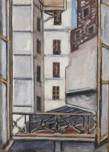 ORFEO TAMBURI<br>Jesi, 1910 - Parigi, 1994 : Veduta dalla finestra, 1950  - Asta Arte Moderna e Contemporanea - Associazione Nazionale - Case d'Asta italiane